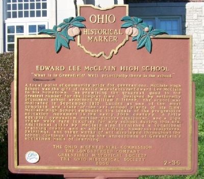 Edward Lee McClain High School Marker image. Click for full size.
