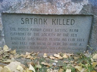Satank Killed Marker image. Click for full size.