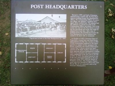 Post Headquarters Marker. Click for full size. Post Headquarters Marker image. Click for full size.