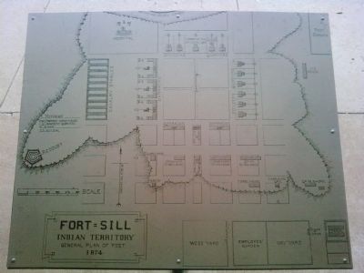Fort Sill General Plan of Post - 1874. Click for full size. Fort Sill General Plan of Post - 1874 image. Click for full size.