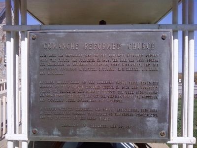 Comanche Reformed Church Marker image. Click for full size.