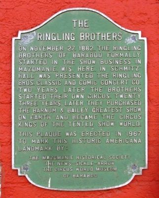 The Ringling Brothers Marker image. Click for full size.