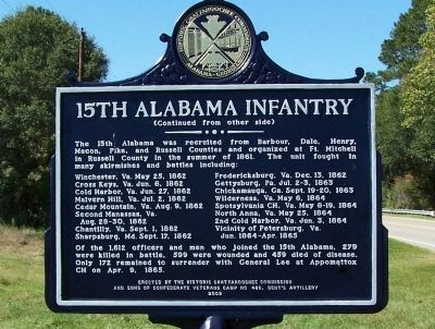15th Alabama Infantry Marker image. Click for full size.