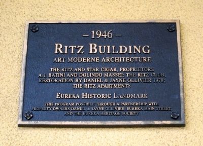 Ritz Building Marker image. Click for full size.