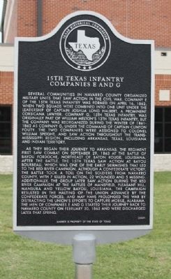 15th Texas Infantry Companies E and G Marker image. Click for full size.