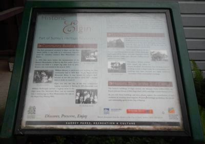 Historic Elgin Marker image. Click for full size.