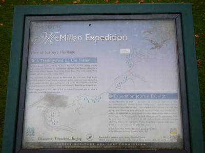 Historic McMillan Expedition Marker. Click for full size. Historic McMillan Expedition Marker image. Click for full size.