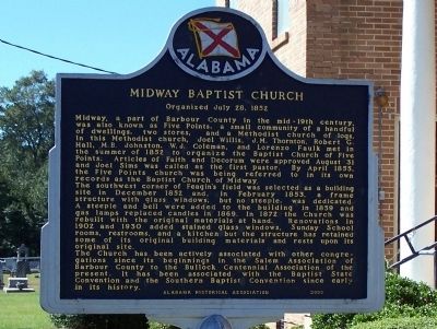 Midway Baptist Church Marker image. Click for full size.