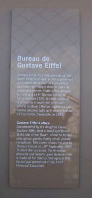 Bureau de Gustave Eiffel Marker image. Click for full size.