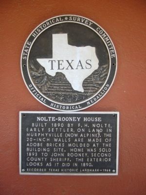 Nolte-Rooney House Marker image. Click for full size.