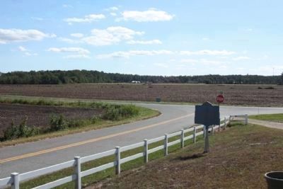 Bethel Church Marker at Maryland Line Wicomico County Rd 166, left, heading southeast image. Click for full size.