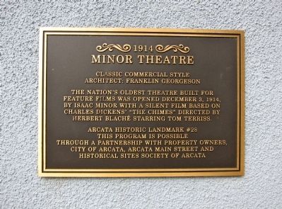 Minor Theatre Marker image. Click for full size.
