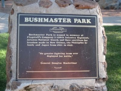 Bushmaster Park Marker image. Click for full size.
