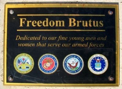 Freedom Brutus Dedication Marker image. Click for full size.