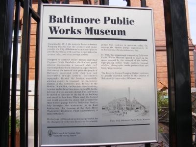 Baltimore Public Works Museum Marker image. Click for full size.