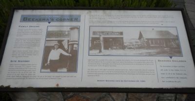 Beeksma’s Corner Marker. Click for full size. Beeksma’s Corner Marker image. Click for full size.