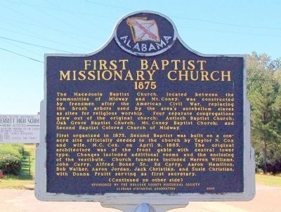 First Baptist Missionary Church 1875 Marker image. Click for full size.