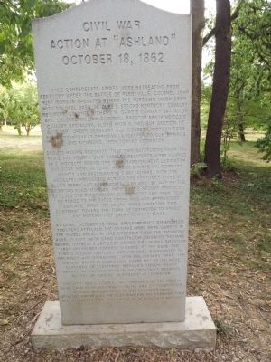 Civil War Action At "Ashland" Marker. Click for full size. Civil War Action At "Ashland" Marker image. Click for full size.