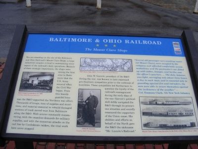 Baltimore & Ohio Railroad Marker image. Click for full size.