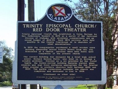 Trinity Episcopal Church/Red Door Theater Marker, front image. Click for full size.