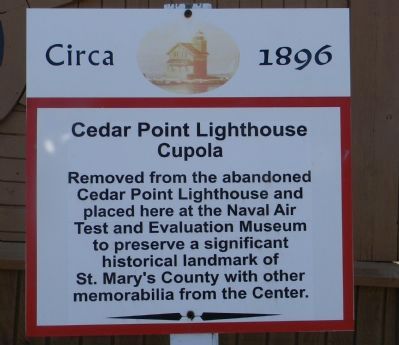 Panel 2: Cedar Point Lighthouse Cupola image. Click for full size.