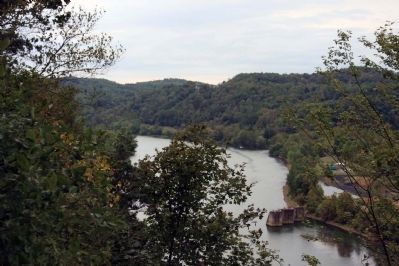 View of the Monongahela River from the gazebo at the Friendship Hill National Historic site image. Click for full size.