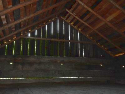 Second floor, interior of the Alexander Blockhouse. Click for full size. Second floor, interior of the Alexander Blockhouse image. Click for full size.