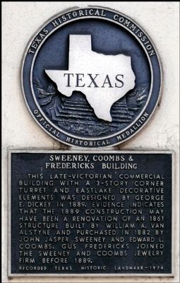 Sweeney, Coombs & Fredericks Building Marker image. Click for full size.