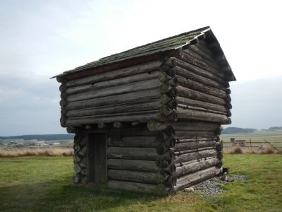Ebey's Blockhouse on Ebey's Bluff near the Sunnyside Cemetery image. Click for full size.