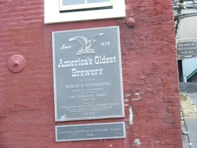 Yuengling -America's Oldest Brewery Marker image. Click for full size.