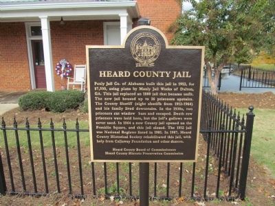 Heard County Jail Marker image. Click for full size.