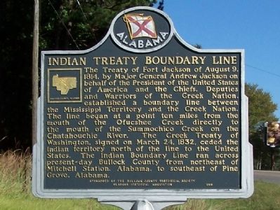 Indian Treaty Boundary Line Marker image. Click for full size.