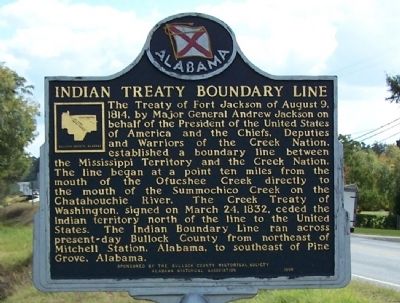 Indian Treaty Boundary Line Marker image. Click for full size.