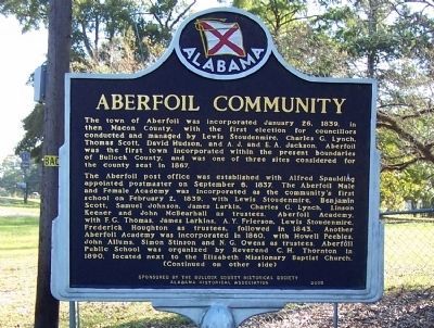 Aberfoil Community Marker, front. Click for full size. Aberfoil Community Marker, front image. Click for full size.