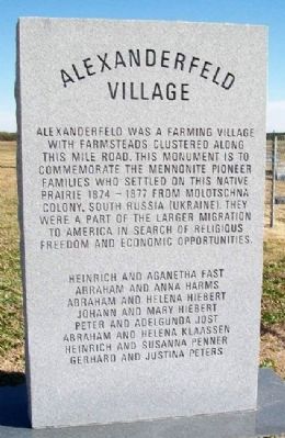Alexanderfeld Village Marker image. Click for full size.
