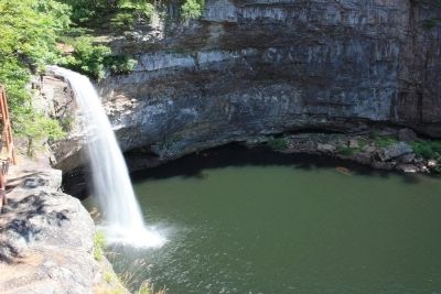 DeSoto Falls, a nearby natural landmark near Mentone.. Click for full size. DeSoto Falls, a nearby natural landmark near Mentone. image. Click for full size.