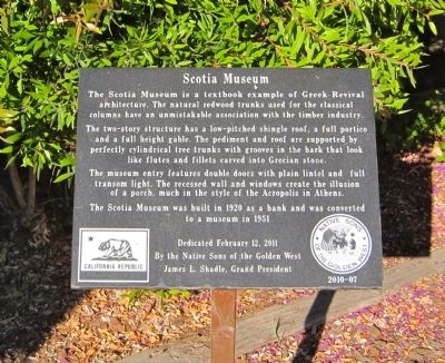 Scotia Museum Marker image. Click for full size.