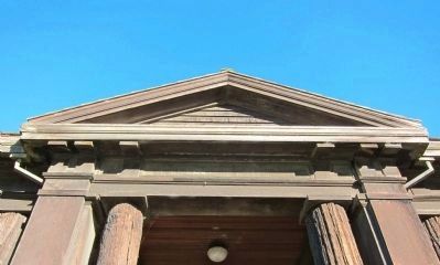 Scotia Museum - pediment above entrance image. Click for full size.