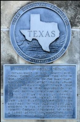 Trinity Episcopal Church Marker - pre-restoration image. Click for full size.