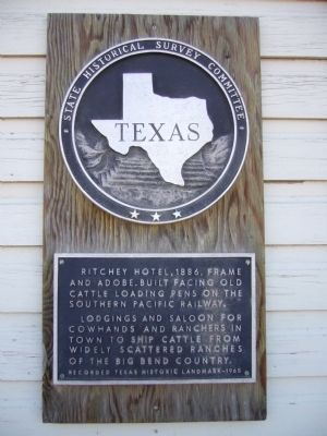 Ritchey Hotel Marker image. Click for full size.