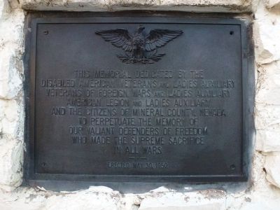 To Perpetuate the Memory of our Valiant Defenders of Freedom Marker image. Click for full size.