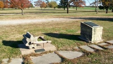 Banman Wheat Threshing Stone and Marker image. Click for full size.