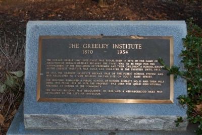 The Greeley Institute Marker image. Click for full size.