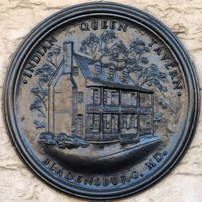 Bronze Plaque by the front door of the Indian Queen Tavern image. Click for full size.