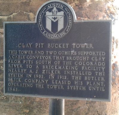 Clay Pit Bucket Tower Marker. Click for full size. Clay Pit Bucket Tower Marker image. Click for full size.