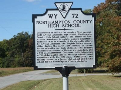 Northampton County High School Marker image. Click for full size.