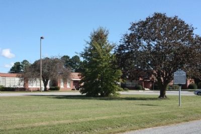 Northampton County High School and Marker image. Click for full size.