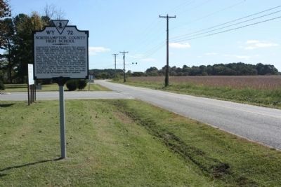 Northampton County High School Marker, looking back east on Young Street image. Click for full size.
