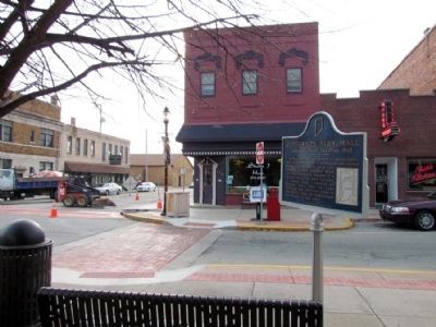 View of marker and Jefferson Street. Click for full size. View of marker and Jefferson Street image. Click for full size.
