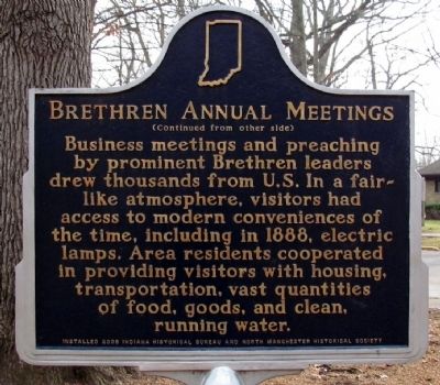 Brethren Annual Meetings Marker image. Click for full size.